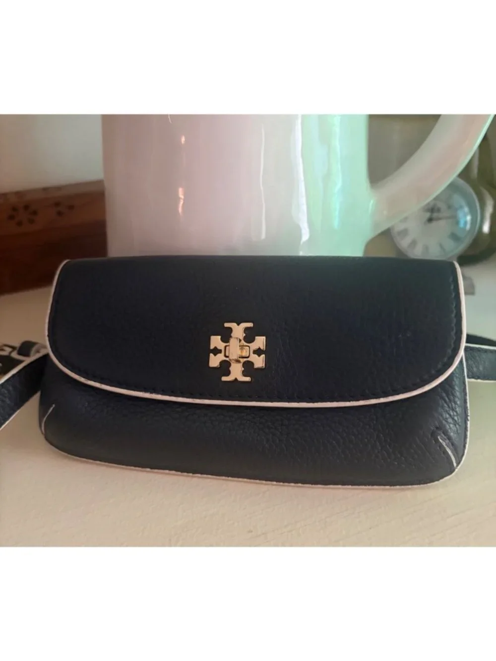 Tory Burch Leather Navy Crossbody Chest Fanny Waist Bag Mini Navy